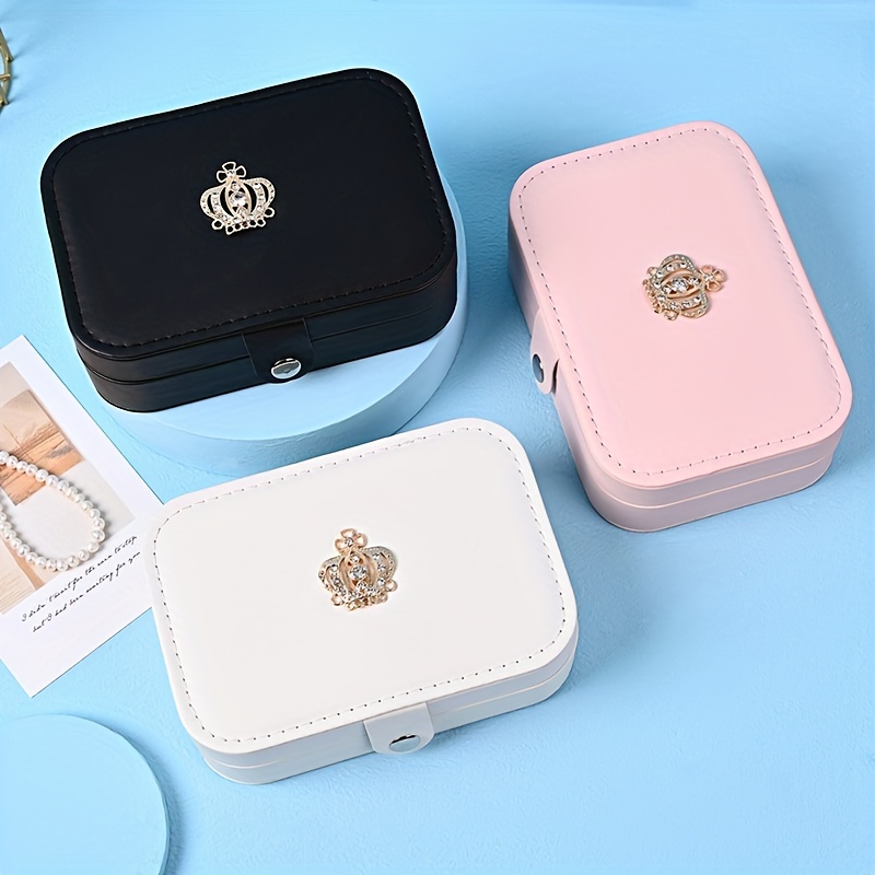 Crown Jewelry Box Portable Storage Container